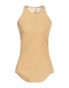 Rick Owens Woman Tank Top Marigold Size 4 Cotton In Yellow