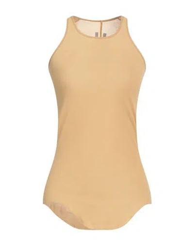 Rick Owens Woman Tank Top Marigold Size 4 Cotton In Yellow