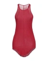 Rick Owens Racerback Fine-ribbed Tank Top In Red