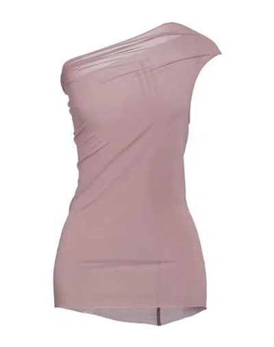 Rick Owens Pink Athena Tank Top In 63 Dusty Pink