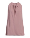 Rick Owens Woman Top Antique Rose Size 8 Acetate, Silk In Pink