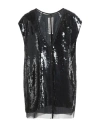 Rick Owens Woman Top Black Size 10 Silk In Black