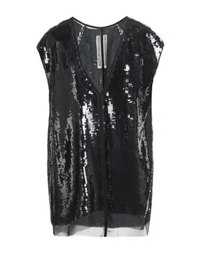 Rick Owens Woman Top Black Size 10 Silk