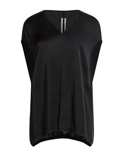 Rick Owens Woman Top Black Size 2 Acetate, Viscose