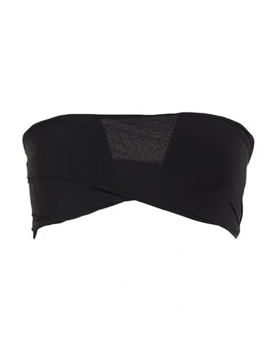 Rick Owens Woman Top Black Size 4 Cupro, Elastane