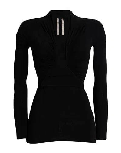 Rick Owens Woman Top Black Size 4 Cupro, Elastane
