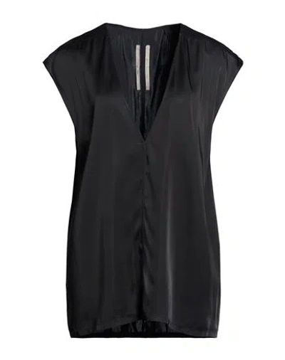 Rick Owens Woman Top Black Size 6 Acetate, Viscose