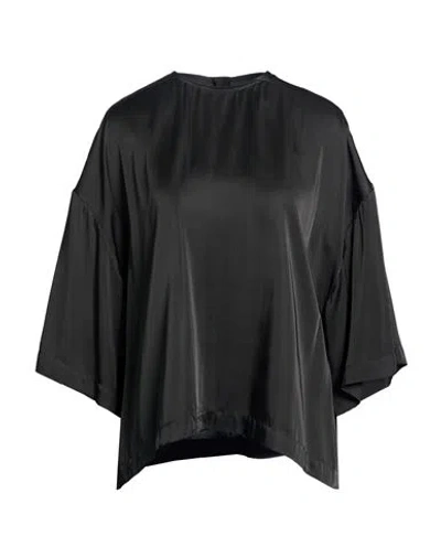 Rick Owens Woman Top Black Size 6 Acetate, Viscose