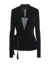 Rick Owens Woman Top Black Size 6 Cupro, Elastane