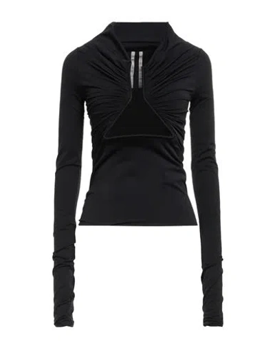 Rick Owens Woman Top Black Size 6 Nylon, Elastane