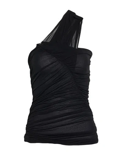 Rick Owens Woman Top Black Size 6 Viscose