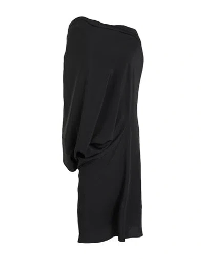 Rick Owens Woman Top Black Size 8 Acetate, Silk