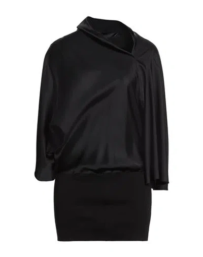 Rick Owens Woman Top Black Size 8 Acetate, Viscose