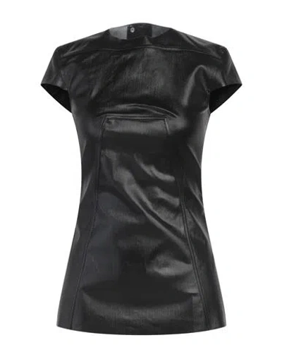Rick Owens Woman Top Black Size 8 Cotton, Elastomultiester, Rubber