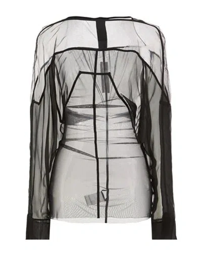 Rick Owens Woman Top Black Size 8 Polyamide, Elastane