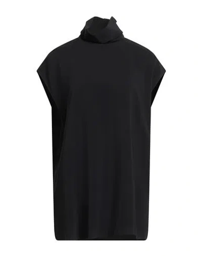 RICK OWENS RICK OWENS WOMAN TOP BLACK SIZE 8 VISCOSE, ACETATE