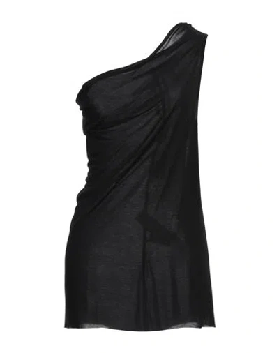 Rick Owens Woman Top Black Size 8 Viscose, Silk