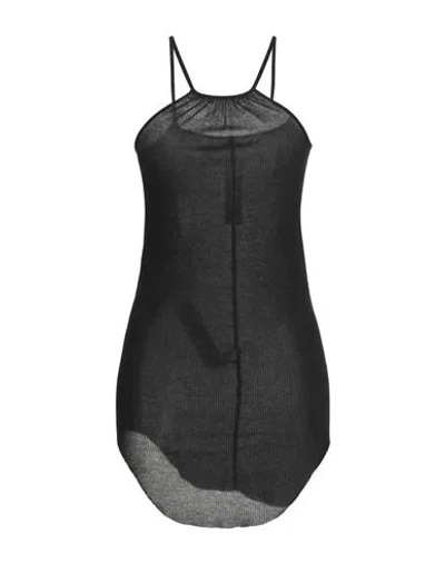 RICK OWENS RICK OWENS WOMAN TOP BLACK SIZE 8 VISCOSE, SILK