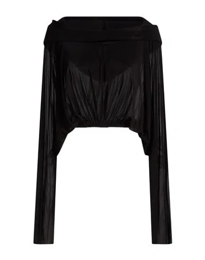 Rick Owens Woman Top Black Size Onesize Silk