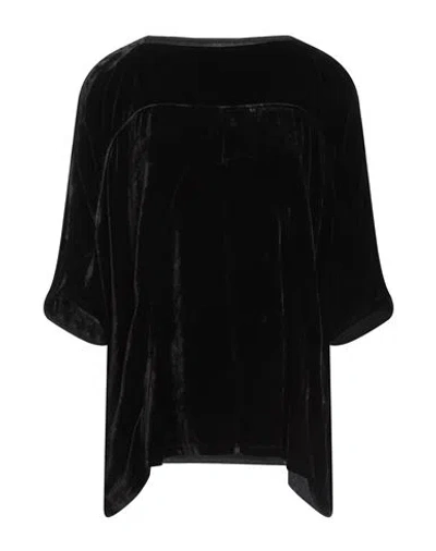 Rick Owens Woman Top Black Size Onesize Viscose, Silk