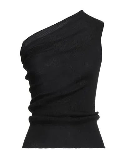Rick Owens Woman Top Black Size S Virgin Wool