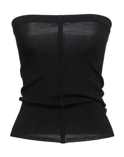 Rick Owens Solid-color Cashmere Tube Top In Black