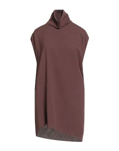 Rick Owens Woman Top Brown Size 4 Virgin Wool