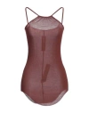 Rick Owens Woman Top Brown Size 6 Viscose, Silk
