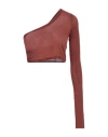 Rick Owens Woman Top Brown Size 6 Cotton In Brown
