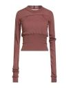Rick Owens Woman Top Brown Size 8 Cotton