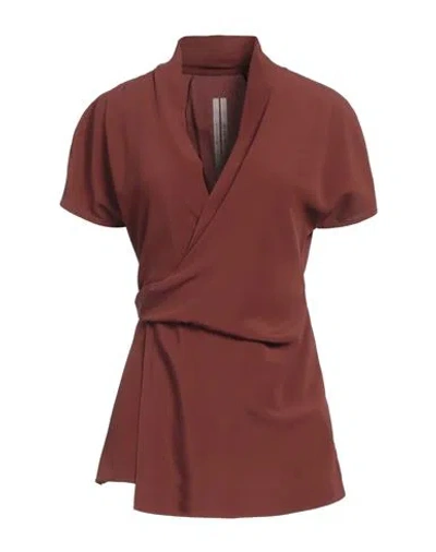 Rick Owens Woman Top Brown Size 8 Cupro