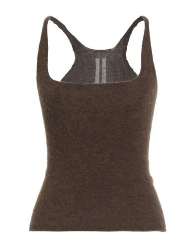 Rick Owens Woman Top Brown Size S Alpaca Wool, Polyamide, Wool, Elastane