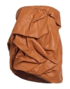 Rick Owens Woman Top Camel Size 2 Calfskin In Brown