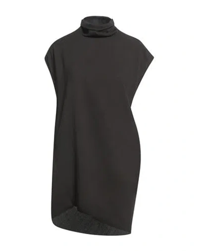 Rick Owens Woman Top Charcoal Size 4 Virgin Wool In Black