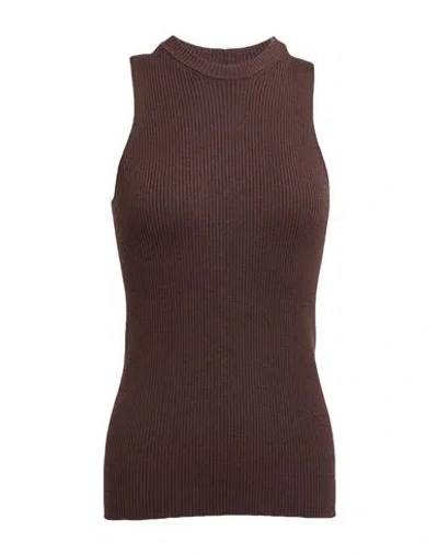 Rick Owens Woman Top Chocolate Brown Size S Virgin Wool