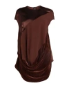 Rick Owens Woman Top Cocoa Size 8 Cupro In Brown