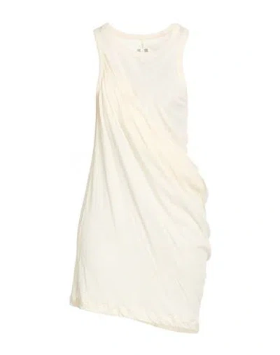 Rick Owens Woman Top Cream Size 4 Cotton In Neutral