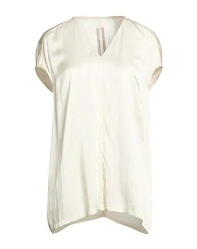 Rick Owens Lilies Woman Top Cream Size 6 Polyester In White