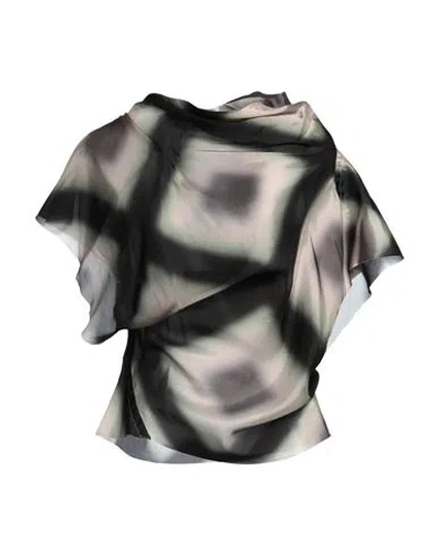 Rick Owens Woman Top Dark Green Size 8 Cupro In Green