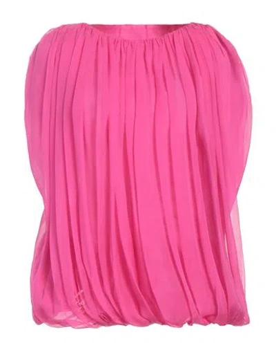 Rick Owens Woman Top Fuchsia Size 4 Silk In Pink