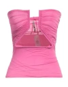 Rick Owens Woman Top Fuchsia Size 8 Cupro, Elastane In Pink