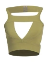Rick Owens Woman Top Green Size S Viscose, Polyester, Nylon, Elastane In Green