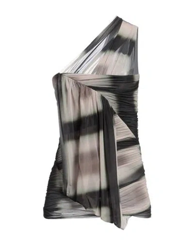 Rick Owens Woman Top Grey Size 4 Cupro, Elastane