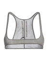 Rick Owens Woman Top Grey Size 4 Viscose, Silk