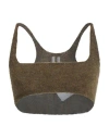 Rick Owens Woman Top Khaki Size S Alpaca Wool, Polyamide, Wool, Elastane In Sand