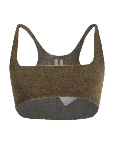 Rick Owens Woman Top Khaki Size S Alpaca Wool, Polyamide, Wool, Elastane In Sand