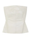 Rick Owens Woman Top Light Grey Size 2 Cotton, Elastomultiester In Brown