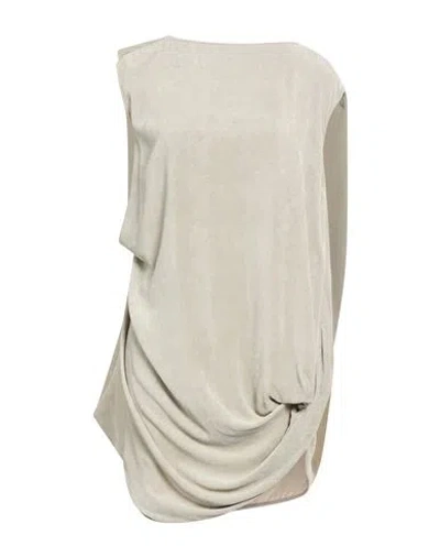 Rick Owens Woman Top Light Grey Size 4 Viscose, Silk In Neutral