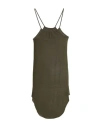 Rick Owens Woman Top Military Green Size 12 Viscose, Silk In Green