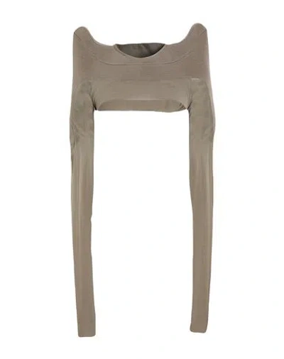 Rick Owens Woman Top Military Green Size 4 Cupro, Elastane In Multi